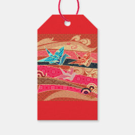 Etiquetas Para Regalos Patrón del festival Orizuru