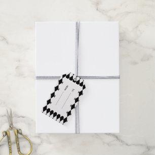 Etiquetas Para Regalos Patrón del mazo de cables blanco negro