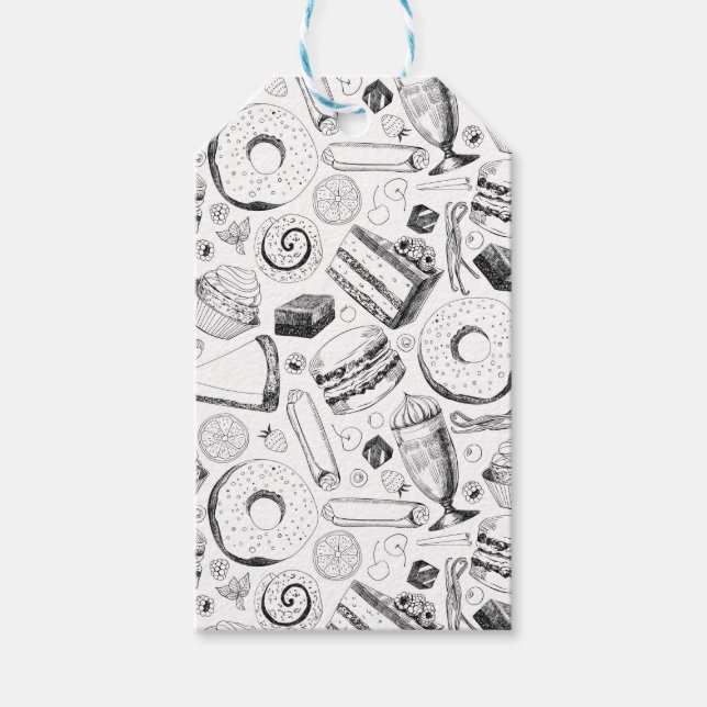 Etiquetas Para Regalos Patrón delicioso (Anverso)