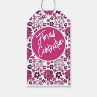 Etiquetas Para Regalos Patrón floral de estilo único