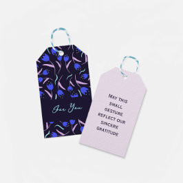 Etiquetas Para Regalos Patrón floral de primavera Lila