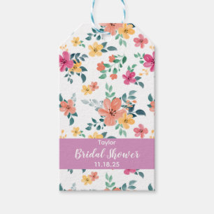Etiquetas Para Regalos Patrón Floral Personalizado