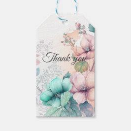 Etiquetas Para Regalos Patrón floral suave de Rubor