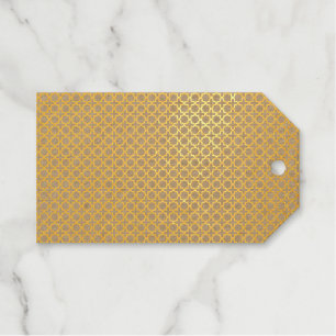 Etiquetas Para Regalos Patrón geométrico islámico beige