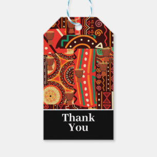 Etiquetas Para Regalos Patrón tribal de Kente afrocéntrico étnico boda