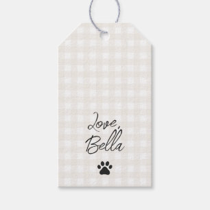 Etiquetas Para Regalos Paw Print Love MASCOTA NOMBRE Animal Lover Moda Di