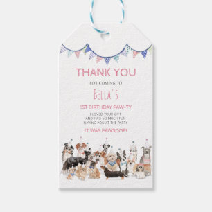 Etiquetas Para Regalos Pawty Time Puppy Dog Cumpleaños Party Gracias