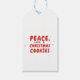 Etiquetas Para Regalos Paz, amor y Navidades cookies