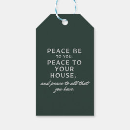 Etiquetas Para Regalos Paz Sea Para Usted, Paz Para Su Casa | Navidad 