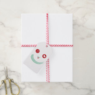 Etiquetas Para Regalos Peace Love Joy MistletoDivertido Smiley Face Holid