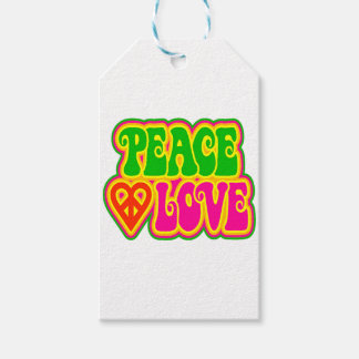 ETIQUETAS PARA REGALOS PEACE LOVE TIE DYE HIPPIE SYMBOL GIFT TAGS