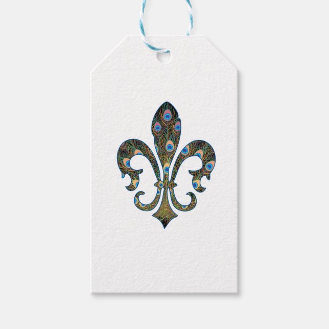 Etiquetas Para Regalos peacock fleur-02 (Anverso)