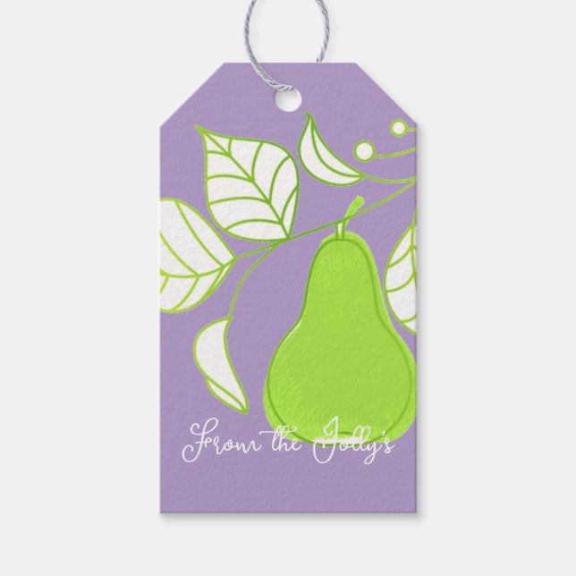 Etiquetas Para Regalos Pear (Anverso)