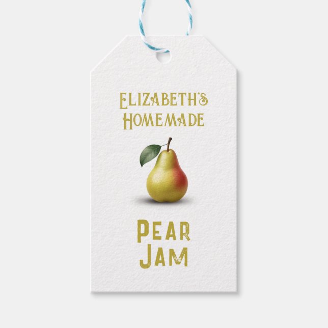 Etiquetas Para Regalos Pear Jam (Anverso)