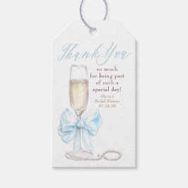 Etiquetas Para Regalos Pearls and Prosecco Bridal Shower Thank You