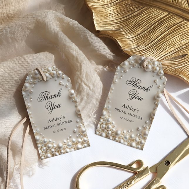 Etiquetas Para Regalos Pearls Bridal Shower (Subido por el creador)