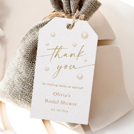 Etiquetas Para Regalos Pearls Bridal Shower Gracias por favorecer las eti