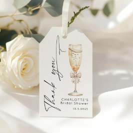 Etiquetas Para Regalos Pearls y Prosecco Noche de la Perla Gracias