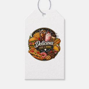 Etiquetas Para Regalos Pegatina de comida y bebida deliciosa para amantes