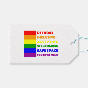 Etiquetas Para Regalos Pegatina de espacio seguro decal LGBTQ+