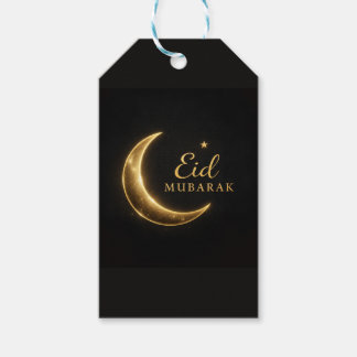 Etiquetas Para Regalos Pegatinas de Eid Mubarak negras y doradas de lujo: