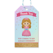 Pegatinas de fiesta Aqiqah Princesita Brillo Dorad