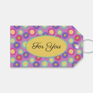 Etiquetas Para Regalos Pegatinas Florales Retro Vibrantes Personalizables