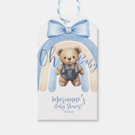 Etiquetas Para Regalos Pelo de oso Overoles Niño Casual Baby Shower 