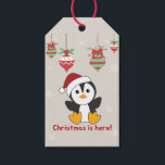 Etiquetas Para Regalos Penguin Christmas Snow Winter Animals Penguins Gif<br><div class="desc">The penguin on Soft Nights as a greeting card. Funny animals with gifts and snow for the holidays. Also funny for christmas in July. Penguins are cute animals and perfect for Christmas.</div>