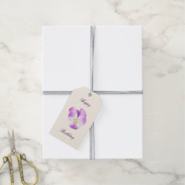 Etiquetas Para Regalos Pensamiento acuarela
