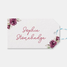 Etiquetas Para Regalos peonatos rosados onemaravillosas acuarelas de cump