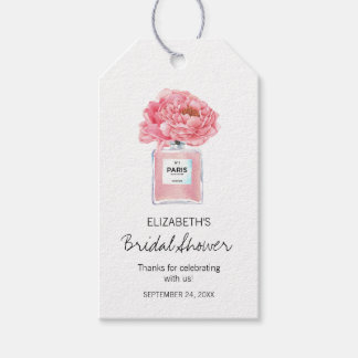Etiquetas Para Regalos Peonías rosas y ducha de novias con flores perfume