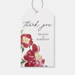 Etiquetas Para Regalos Peony Peony Boda de color rojo
