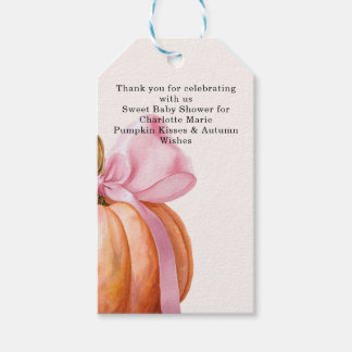 Etiquetas Para Regalos Pequeña Baby Shower de calabaza - Caída de arco ro
