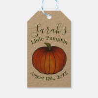 Pequeña calabaza Baby Shower Favor Naranja Octubre