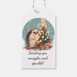 Etiquetas Para Regalos Pequeñas velas y luces Twinkle