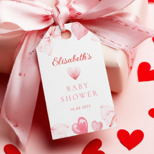 Etiquetas Para Regalos Pequeño amor rosado de Baby Shower