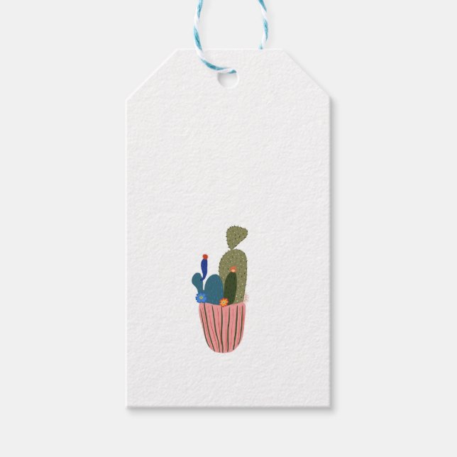 Etiquetas Para Regalos Pequeño cactus (Anverso)