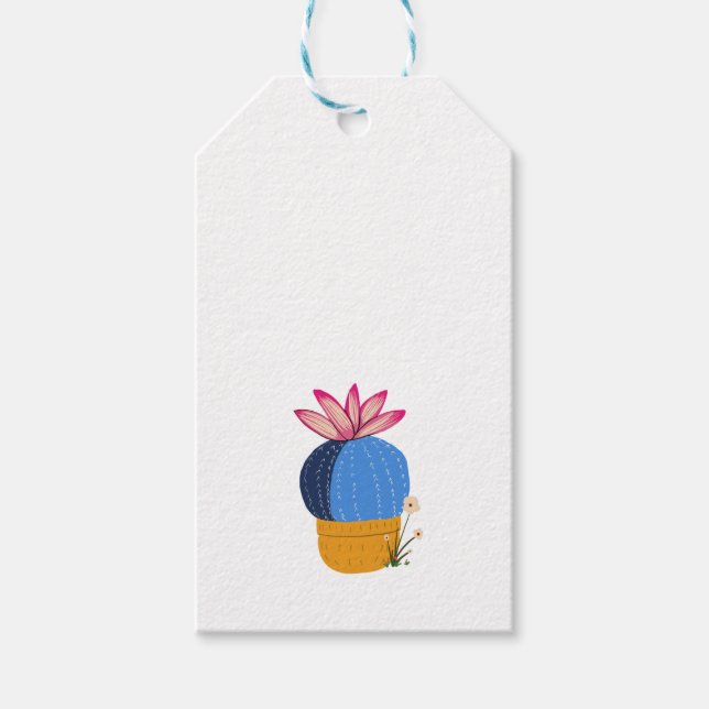 Etiquetas Para Regalos Pequeño cactus (Anverso)