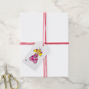 Etiquetas Para Regalos pequeño chica de la princesa (pelo rubio)