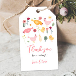 Etiquetas Para Regalos Pequeño Chica de pollo Granja Pascua Cumpleaños