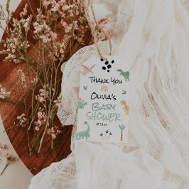 Etiquetas Para Regalos Pequeño Dino en el camino de los dinosaurios Baby 