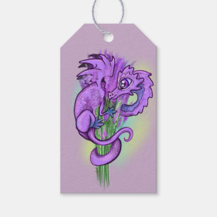 Etiquetas Para Regalos Pequeño dragón de hierba Lavendar
