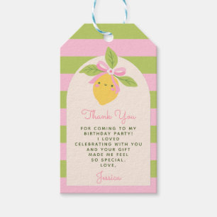 Etiquetas Para Regalos Pequeño Lemon Fruit Cumpleaños 1 Agradecimiento
