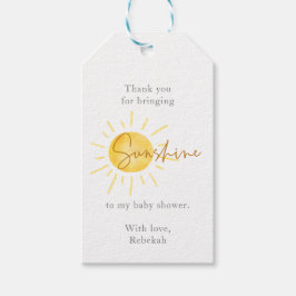 Etiquetas Para Regalos Pequeño rayo de Sunshine Boho Baby Shower