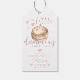 Etiquetas Para Regalos Pequeño y Rosa Chica de Dumping Baby Shower Gracia