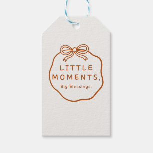 Etiquetas Para Regalos Pequeños Momentos, Grandes Bendiciones Marfil Cá