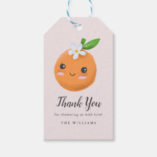 Etiquetas Para Regalos Pequeños Naranjas rosados, un poco cursi favor de