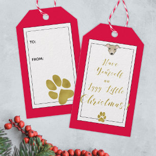 Etiquetas Para Regalos Pequeños Navidades Iggy Diversión elegante guió