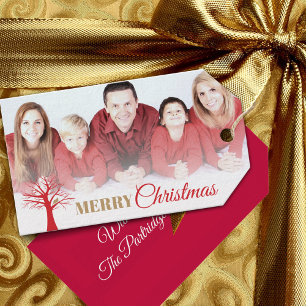 Etiquetas Para Regalos Perdices de oro Navidades de árboles de invierno r